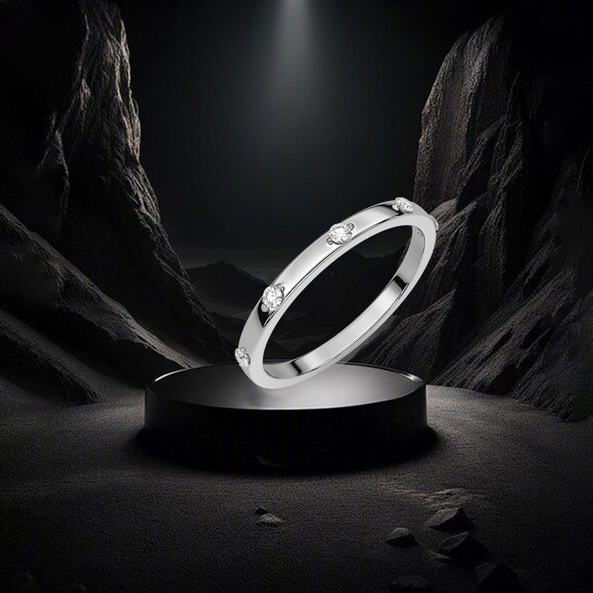 Raindrop Moissanite Diamond 925 Silver Ring