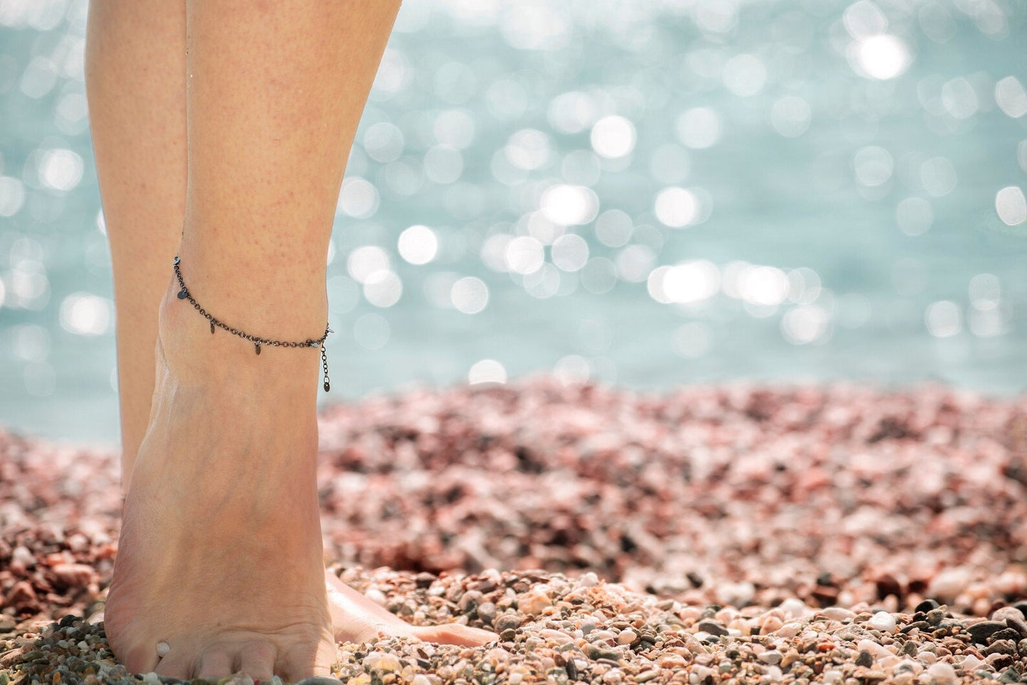 Black Chain 925 Silver Anklet