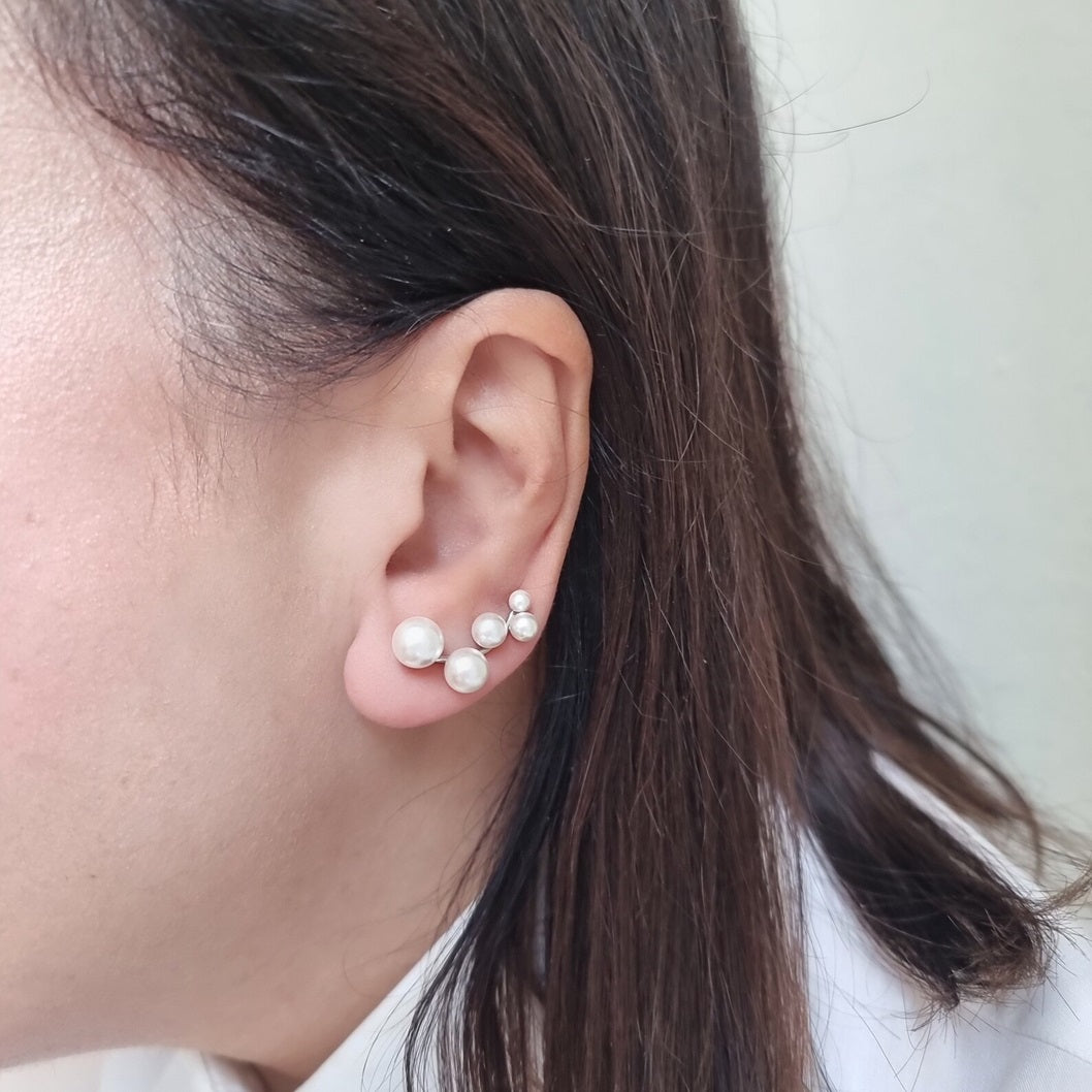 Pearl Round 925 Silver Earring