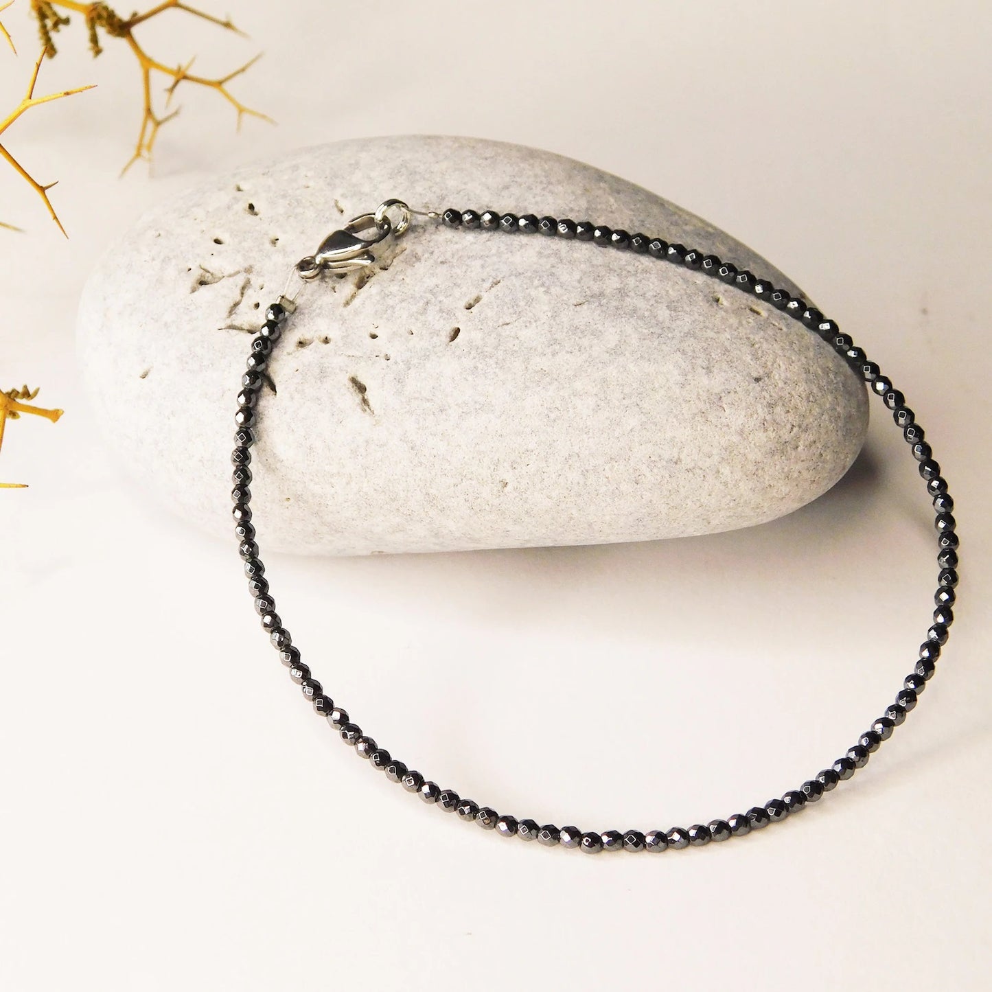 Hematite 925 Silver Anklet