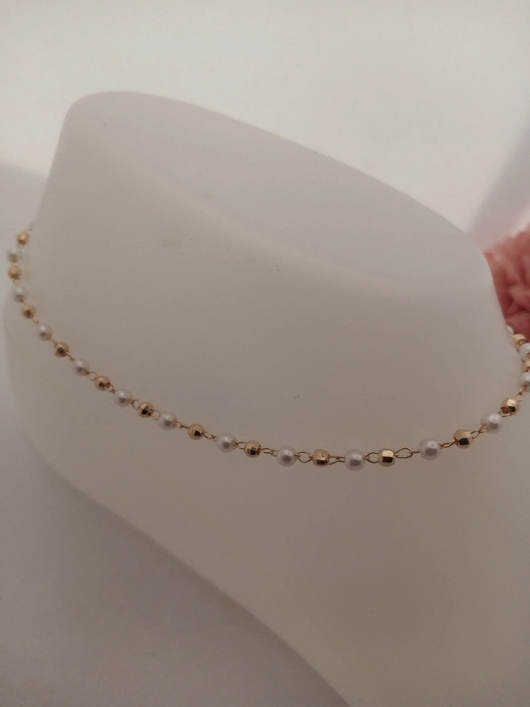 Beaded Pearl 925 Silver Anklet