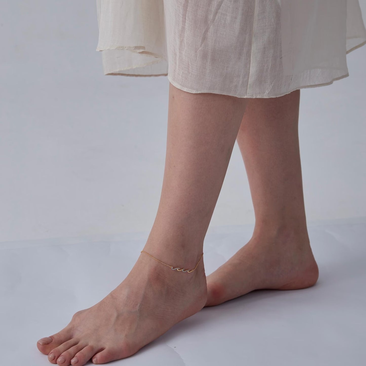 Ocean Wave 925 Silver Anklet
