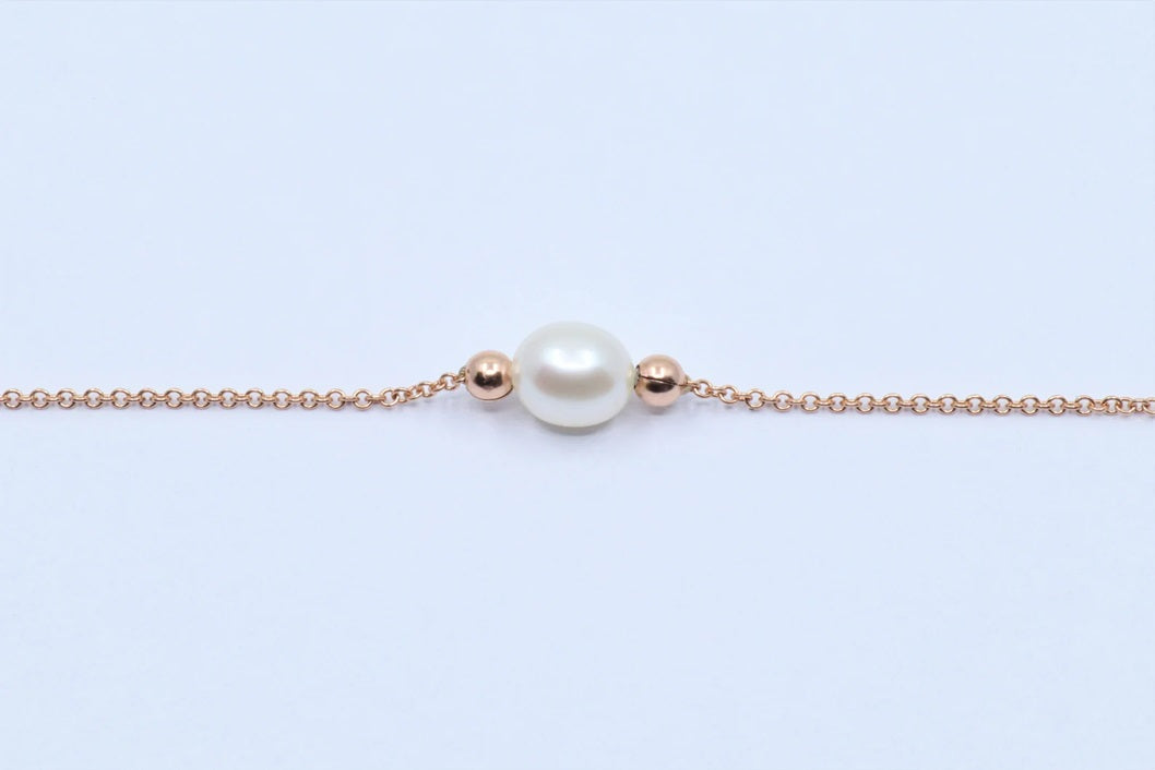 Dainty Pearl 925 Silver Anklet