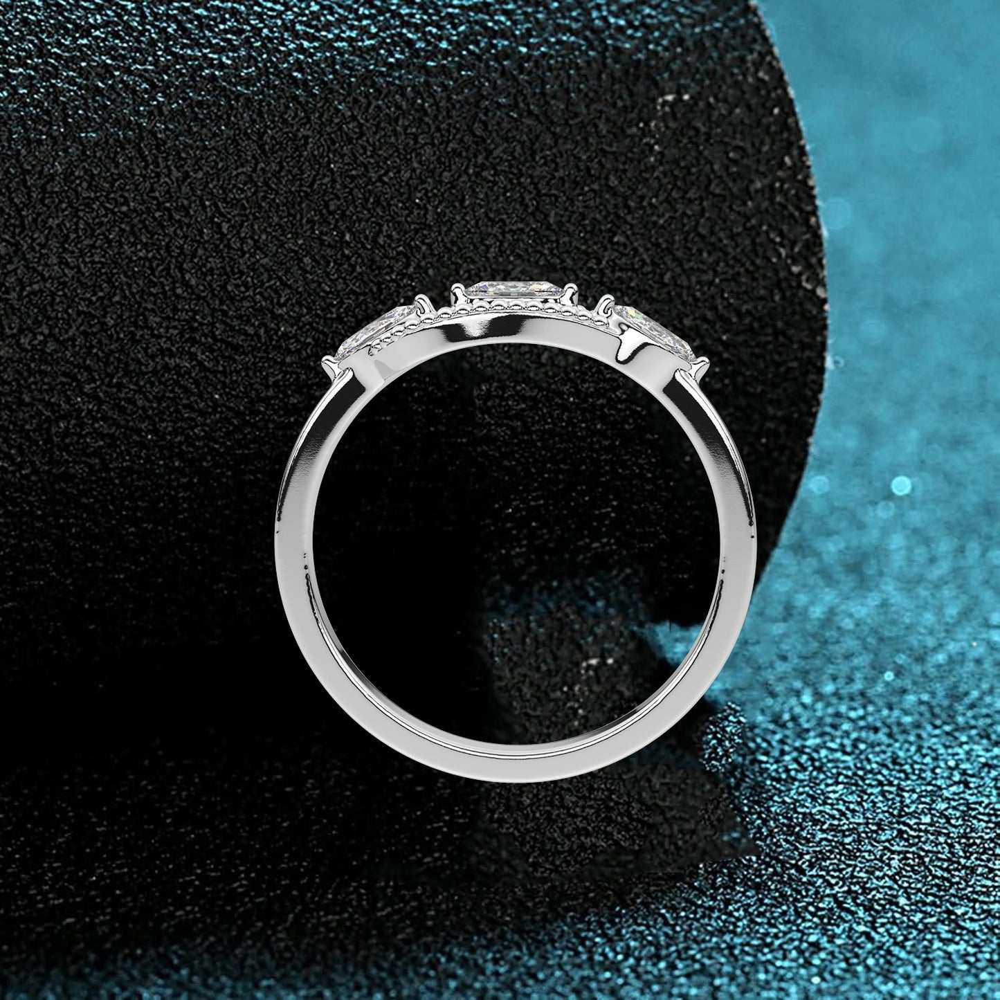 Moissanite Diamond 925 Silver Ring