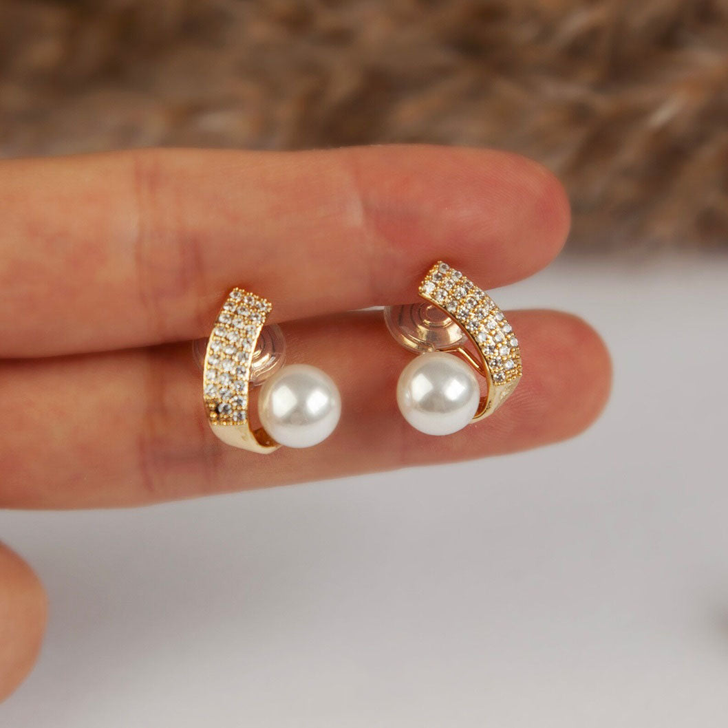 Pierced Moissanite Diamond 925 Silver Earring