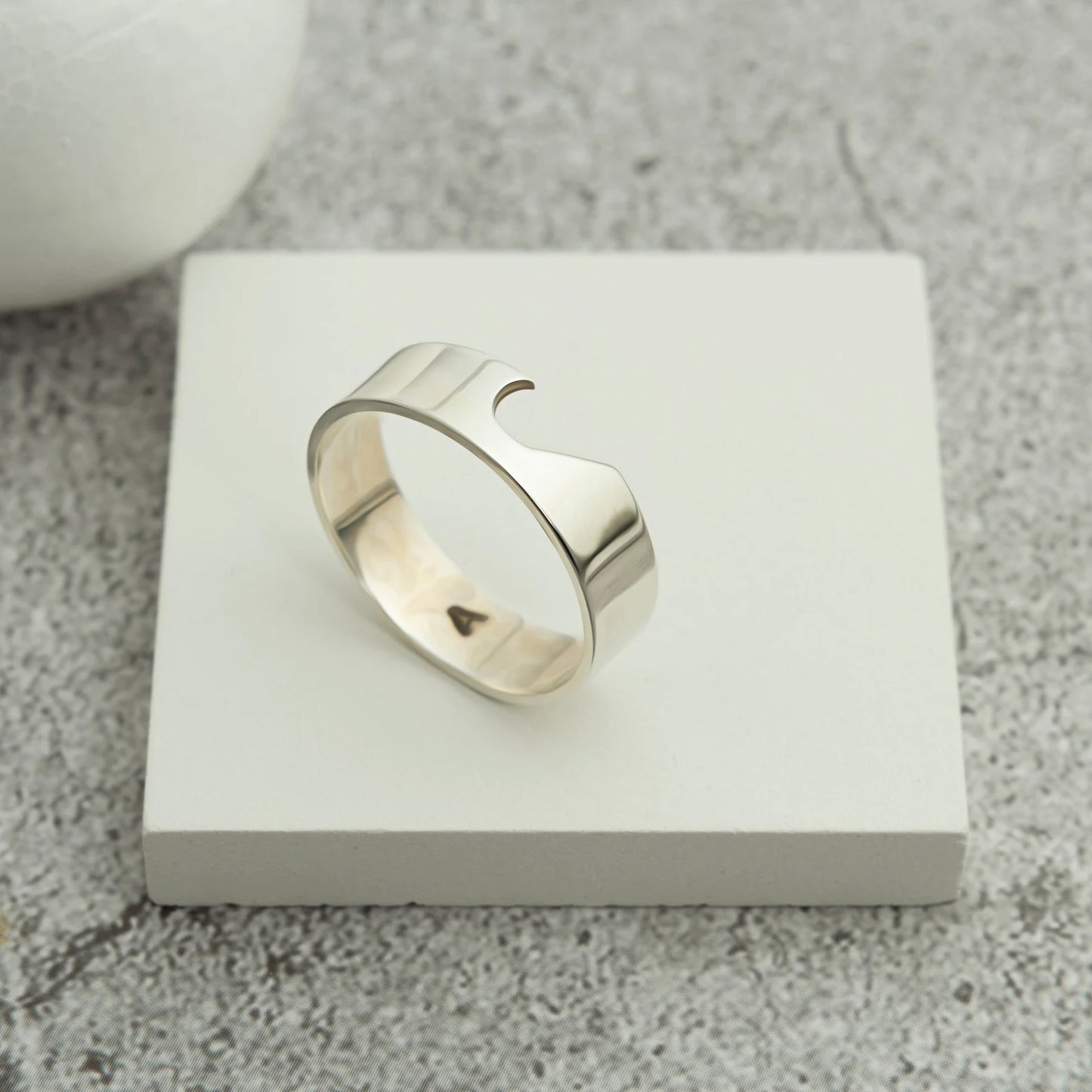 Engraved 925 Silver Ring Set