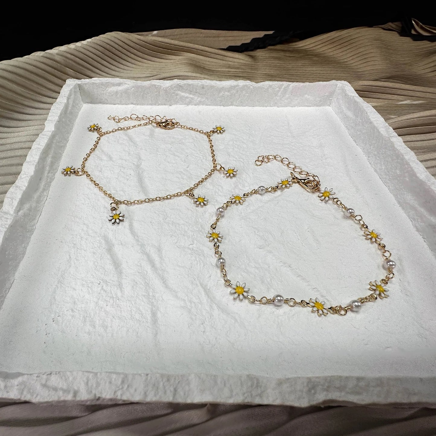 Floral 925 Silver Anklet