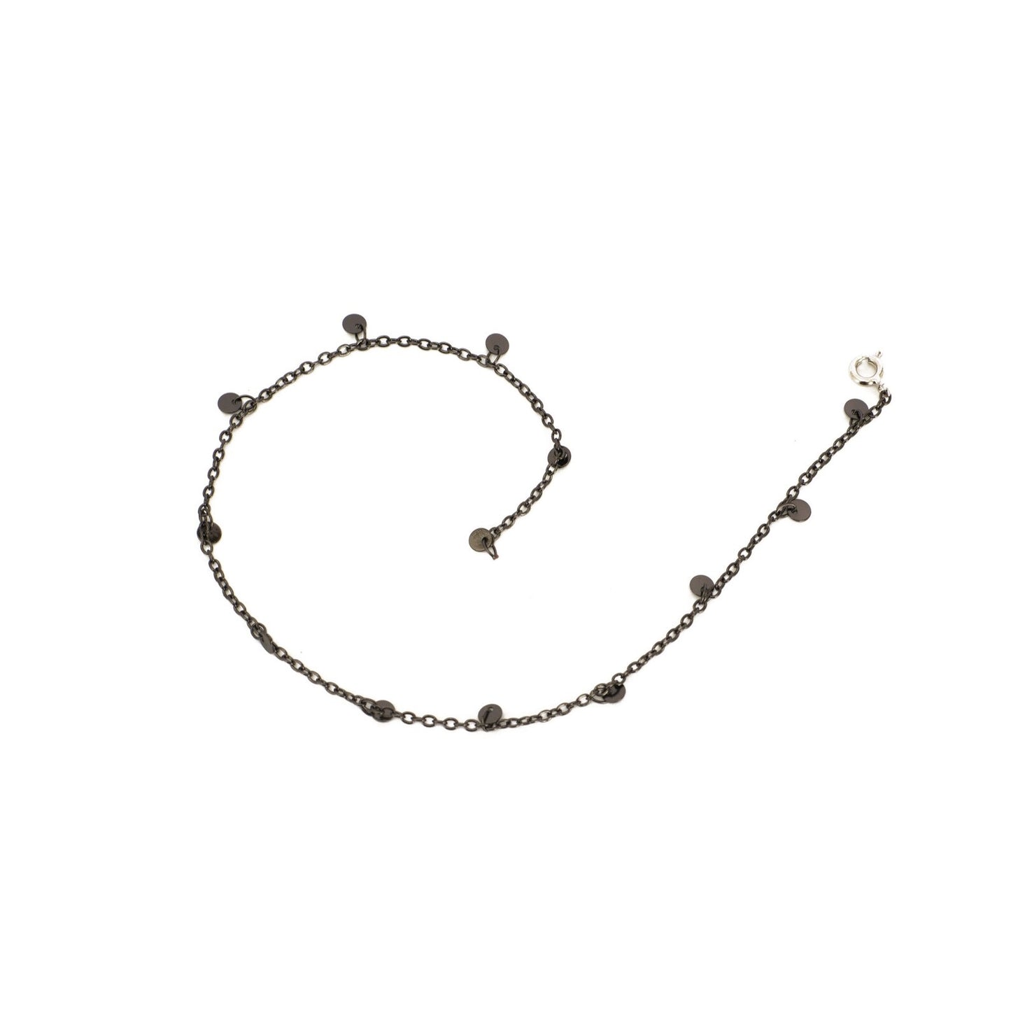 Black Chain 925 Silver Anklet