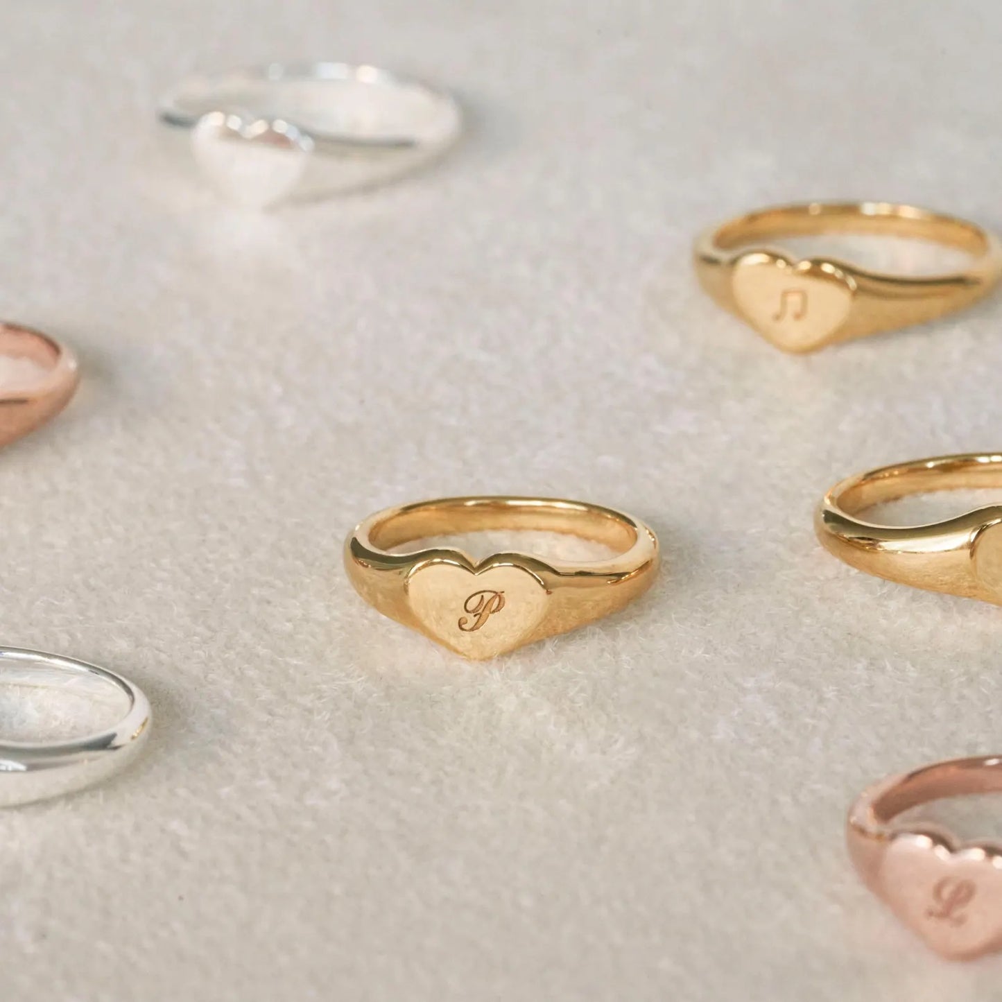 Signet 925 Silver Ring Set