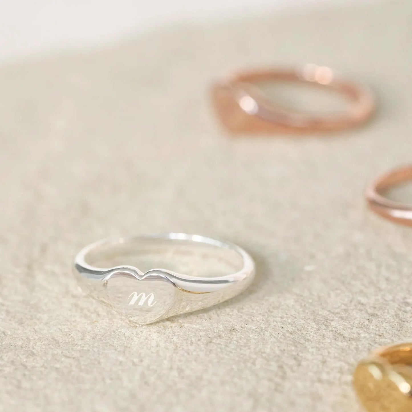 Signet 925 Silver Ring Set