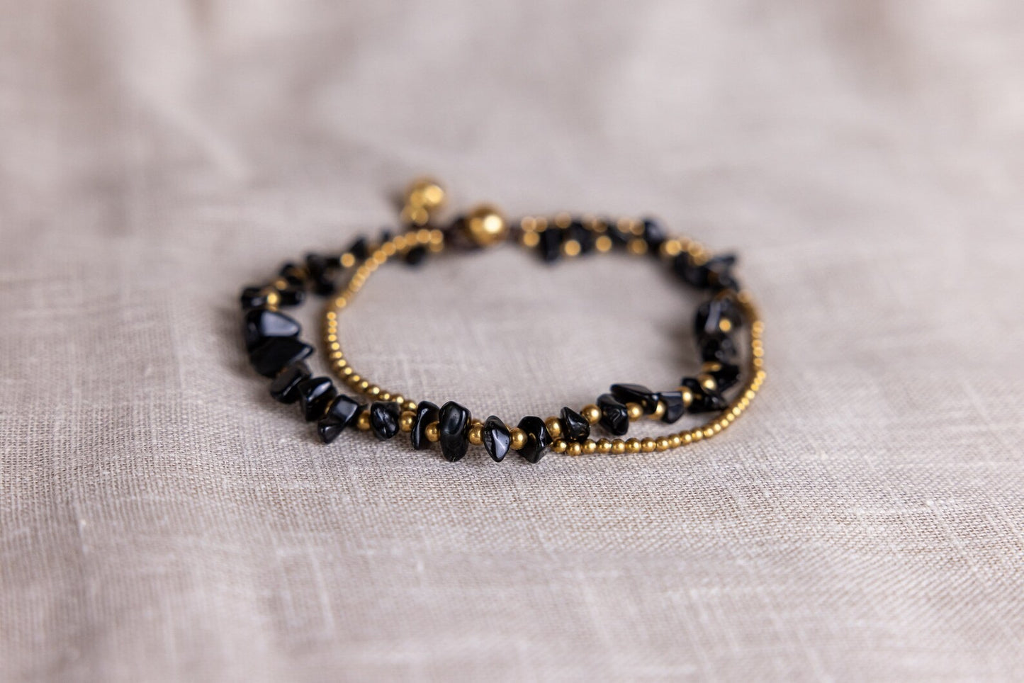 Black 925 Silver Anklet
