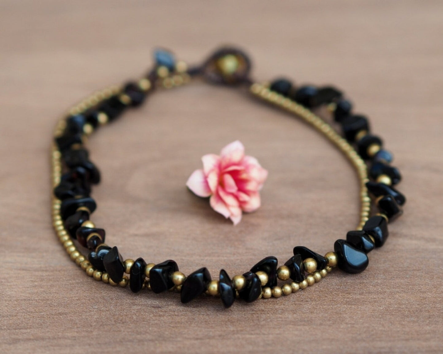 Black 925 Silver Anklet