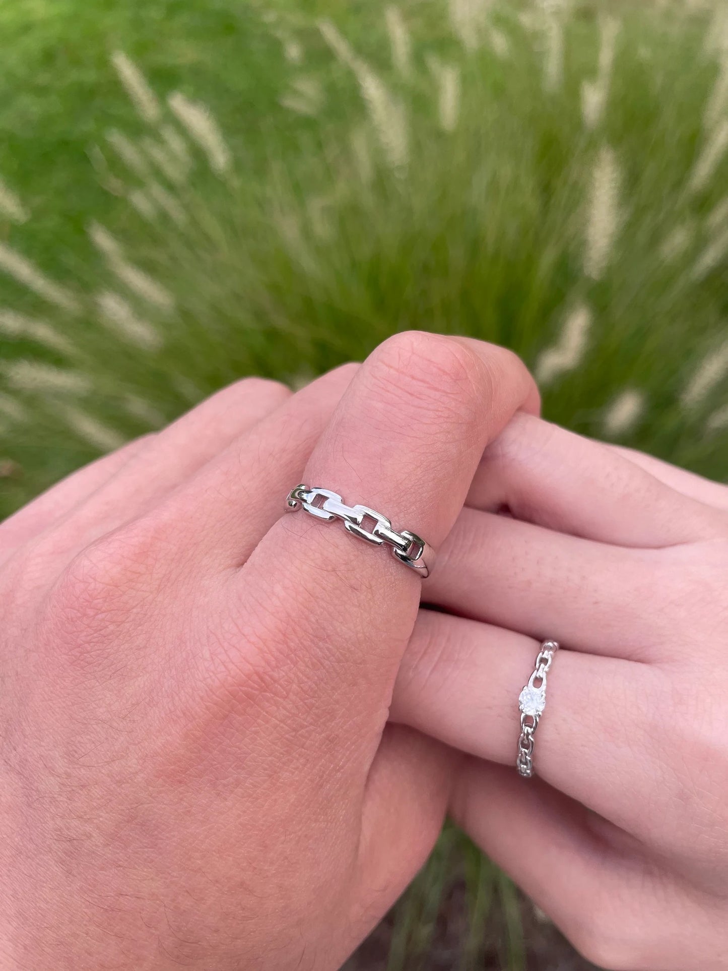 Link 925 Silver Ring Set