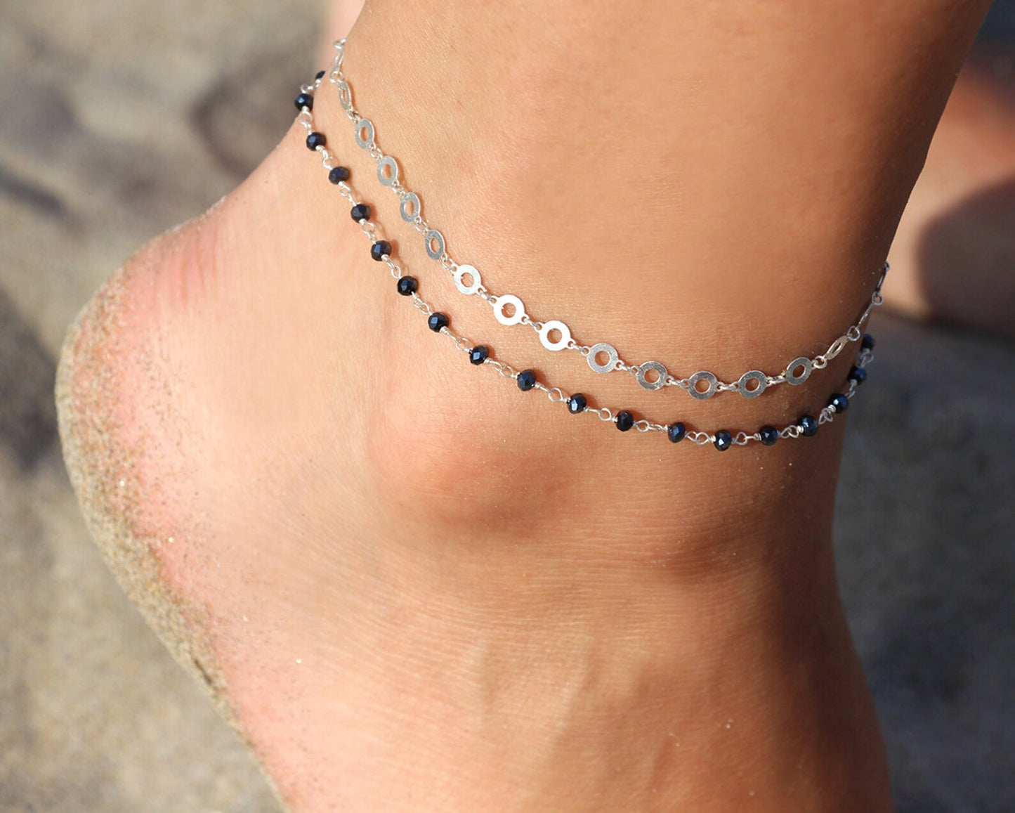 Boho 925 Silver Anklet