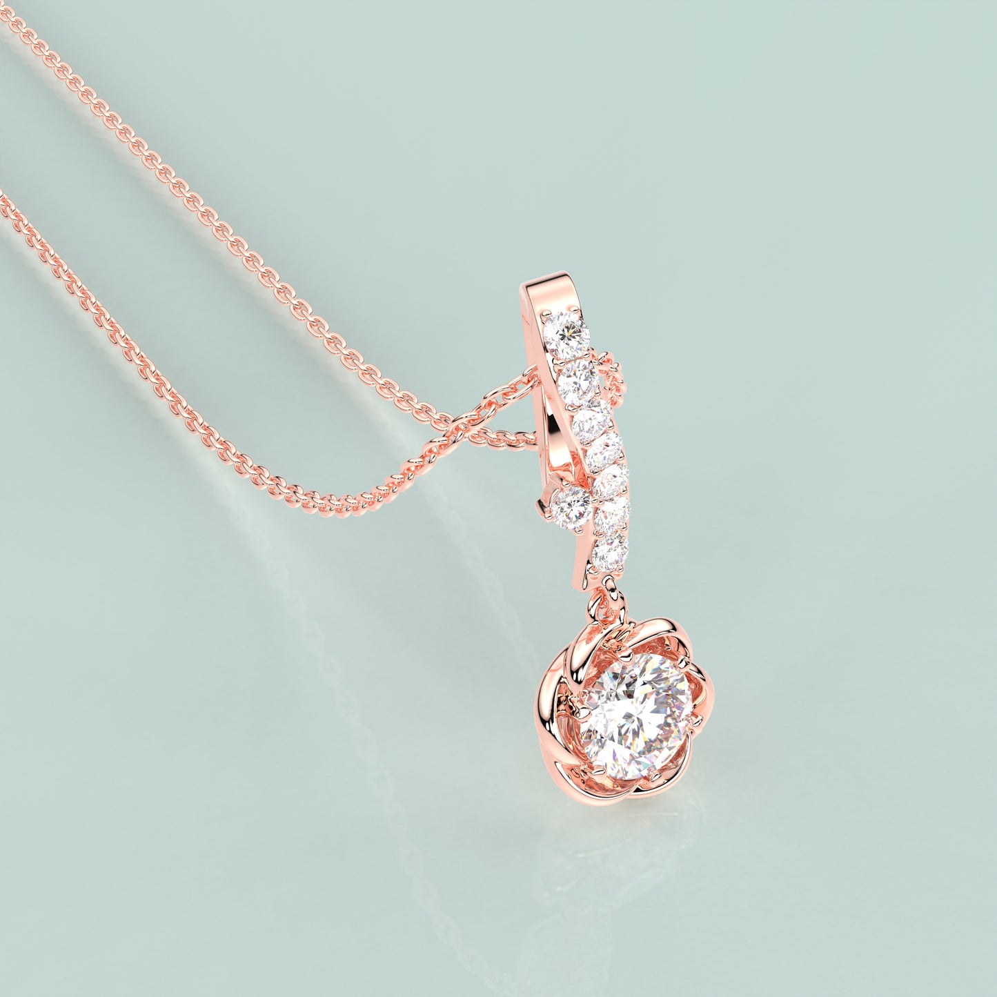 The Annalisa Moissanite Diamond 925 Silver Gold Necklace