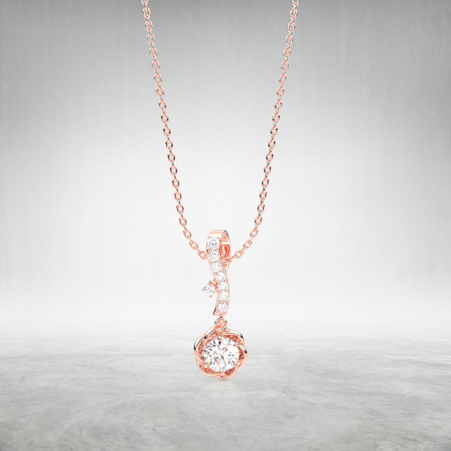 The Annalisa Moissanite Diamond 925 Silver Gold Necklace