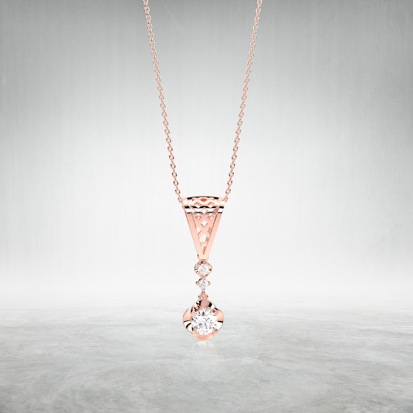 Drop Bar Moissanite Diamond 925 Silver Necklace