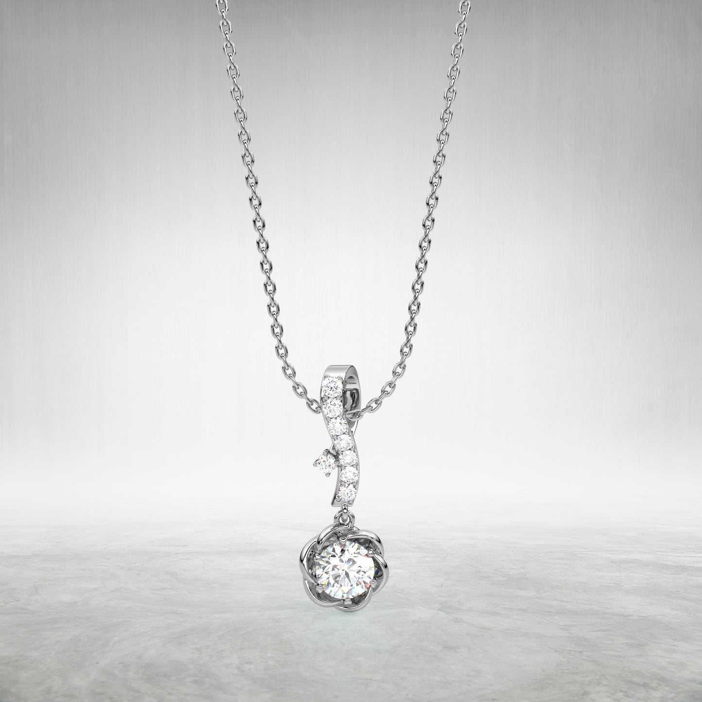 The Annalisa Moissanite Diamond 925 Silver Gold Necklace