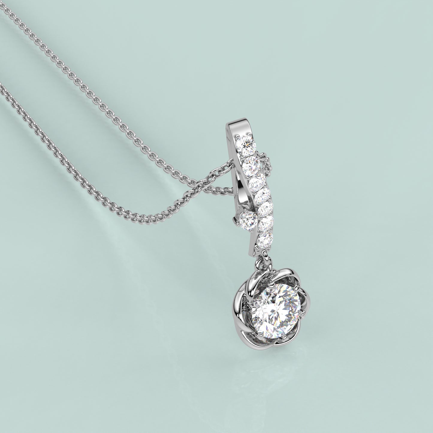 The Annalisa Moissanite Diamond 925 Silver Gold Necklace