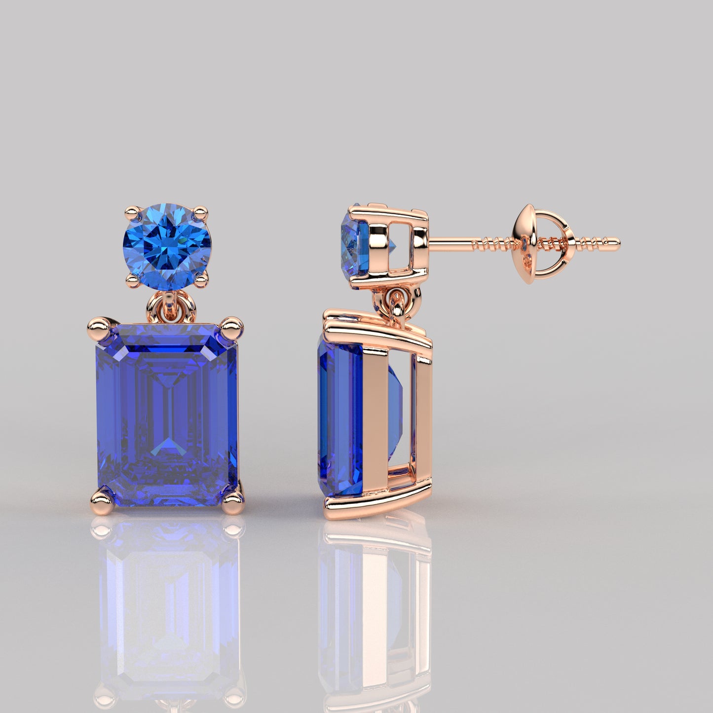 Blue stone Doozy 925 Silver Earring