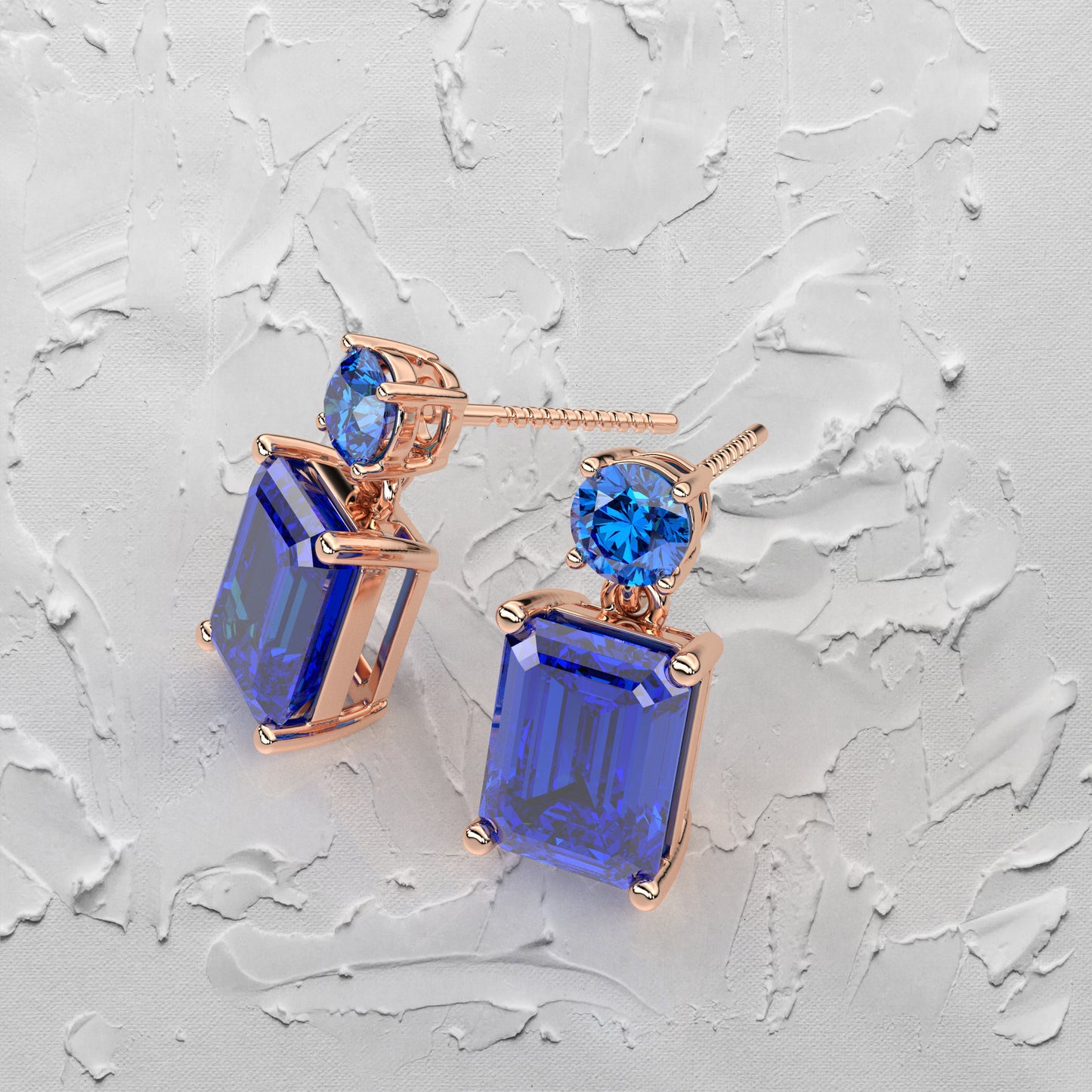 Blue stone Doozy 925 Silver Earring