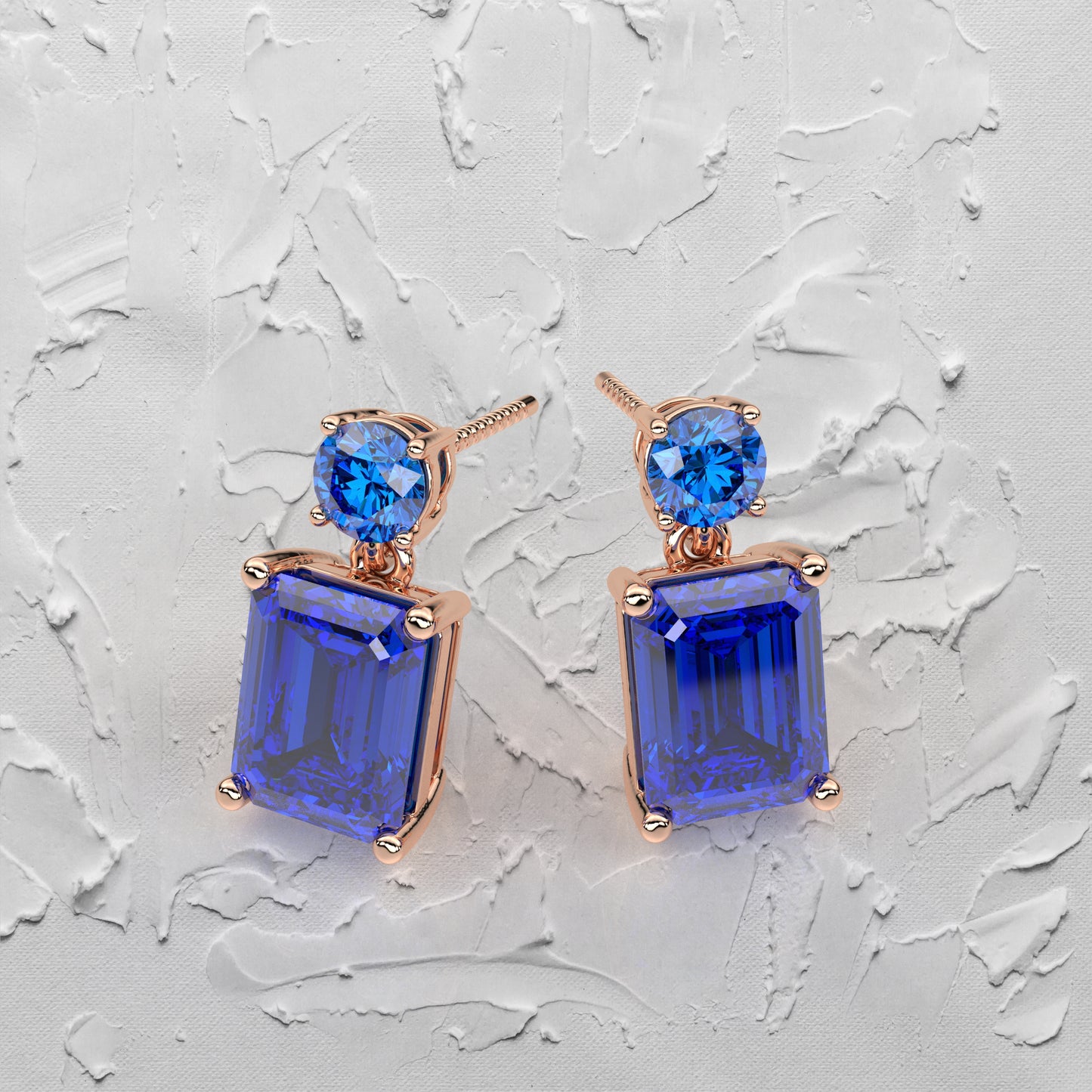Blue stone Doozy 925 Silver Earring