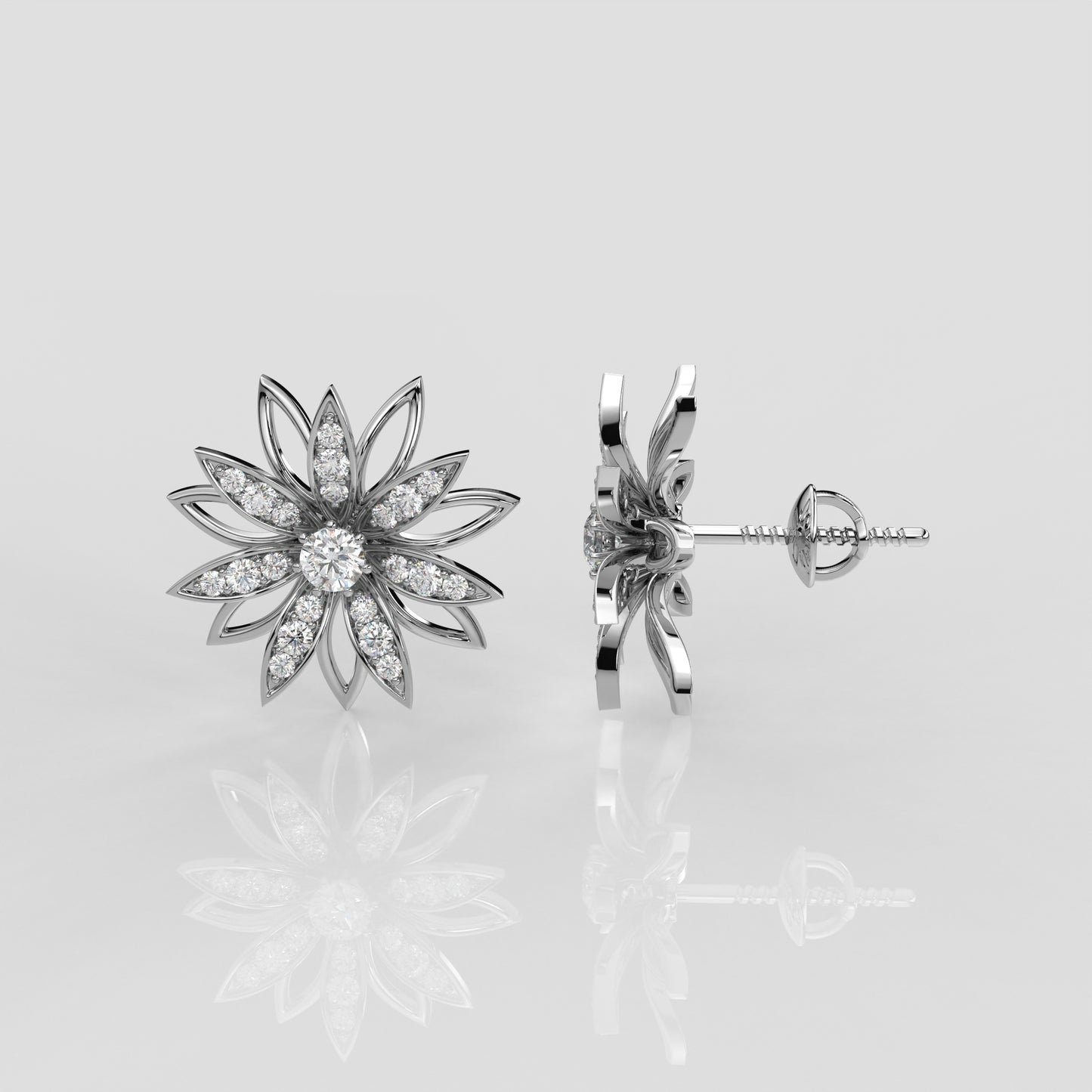 Symbol of Divinity Moissanite Diamond 925 Silver Earring
