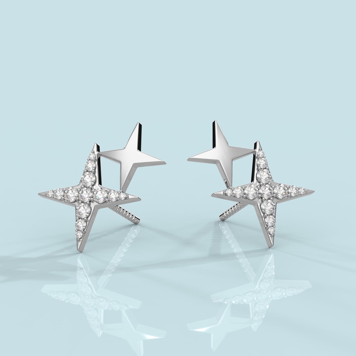 Celestial Moissanite Diamond 925 Silver Earring