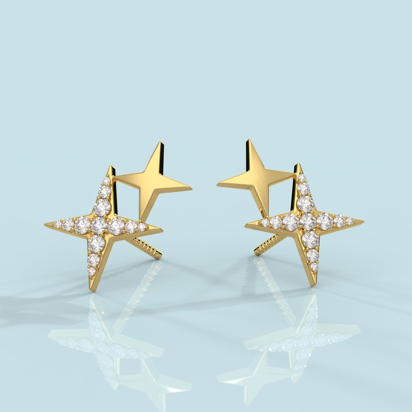 Celestial Moissanite Diamond 925 Silver Earring