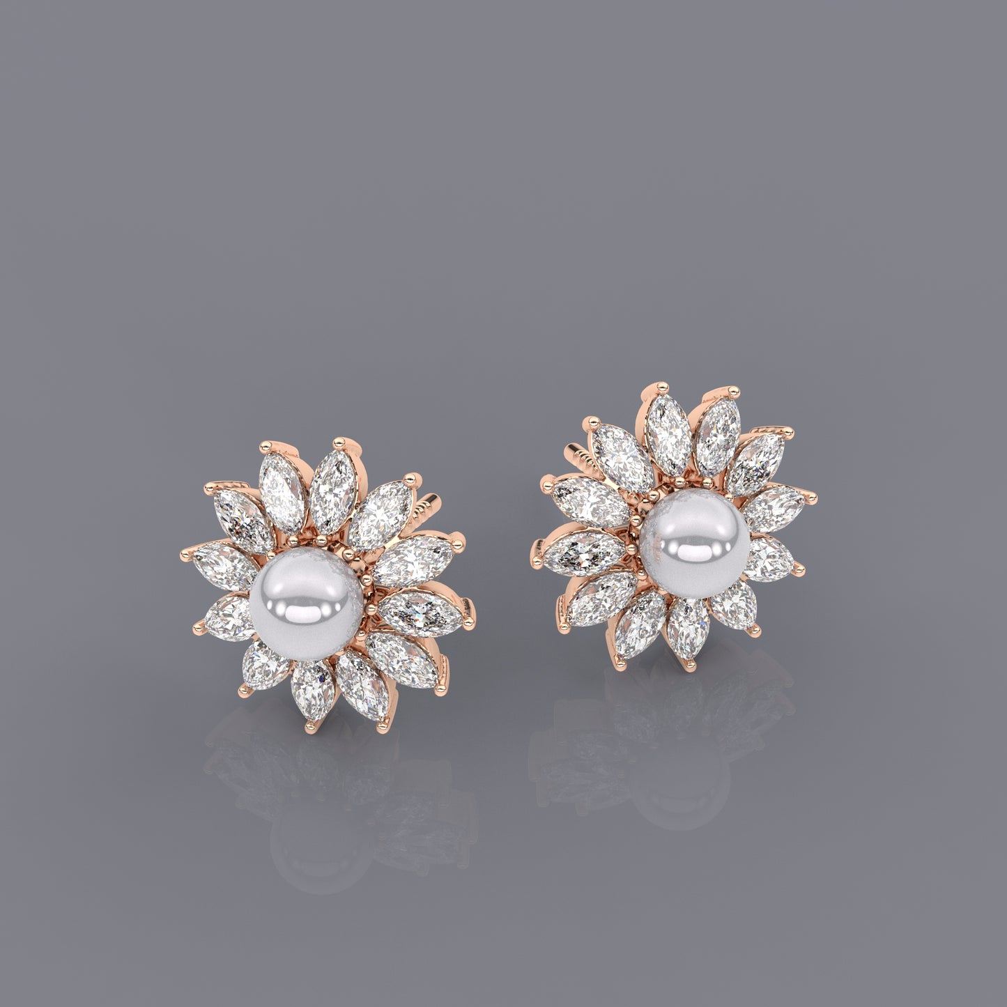 Sunflow 1 Carat Moissanite Diamond 925 Silver Earring
