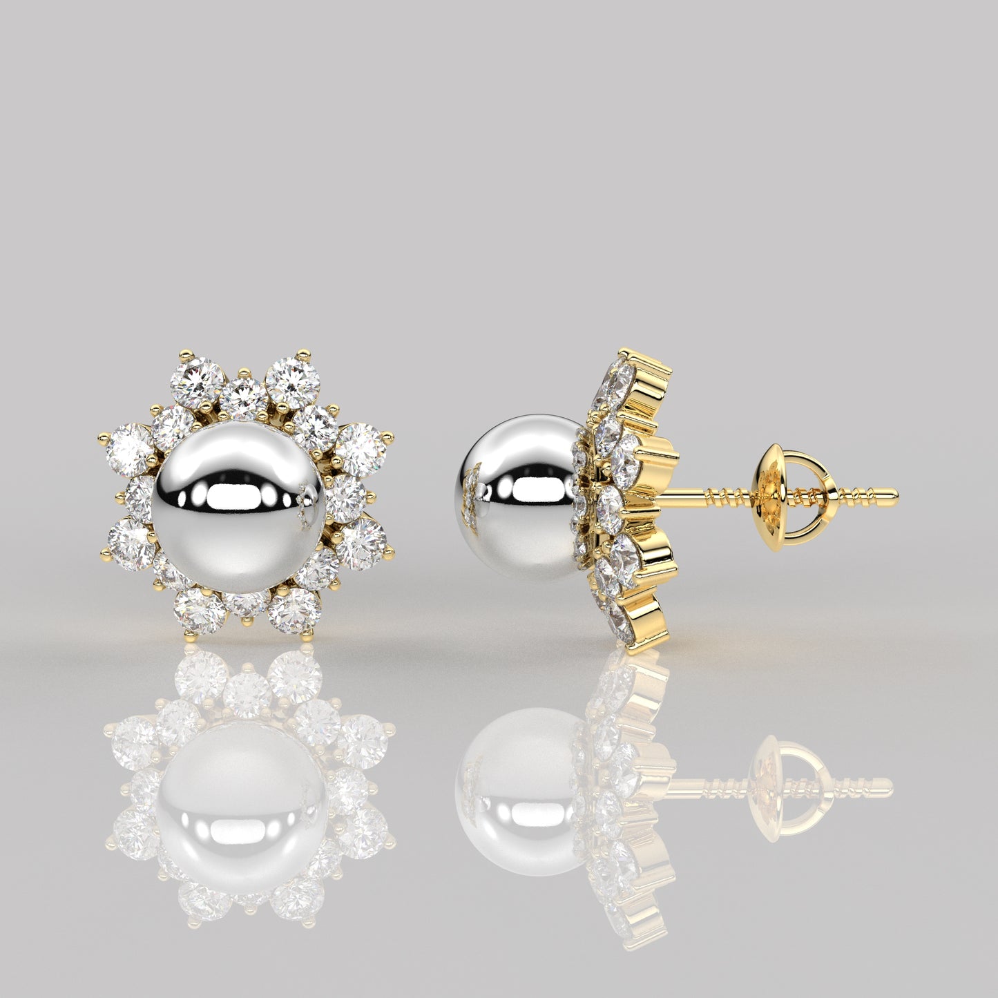 Zaver Moissanite Diamond 925 Silver Earring