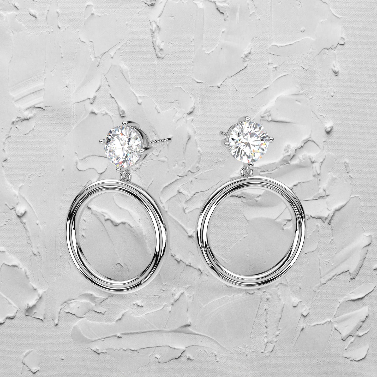 Mable Moissanite Diamond 925 Silver Earring
