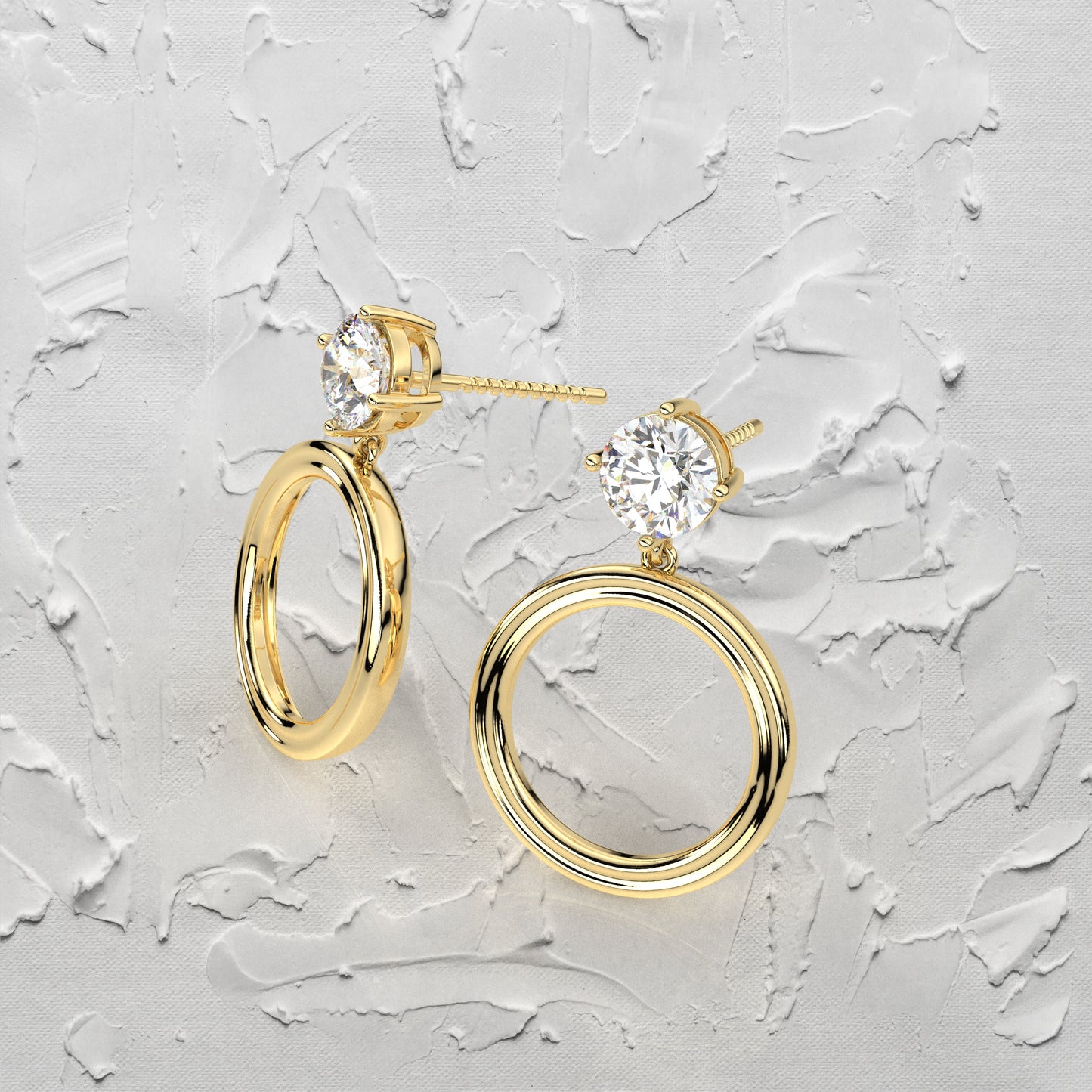 Mable Moissanite Diamond 925 Silver Earring