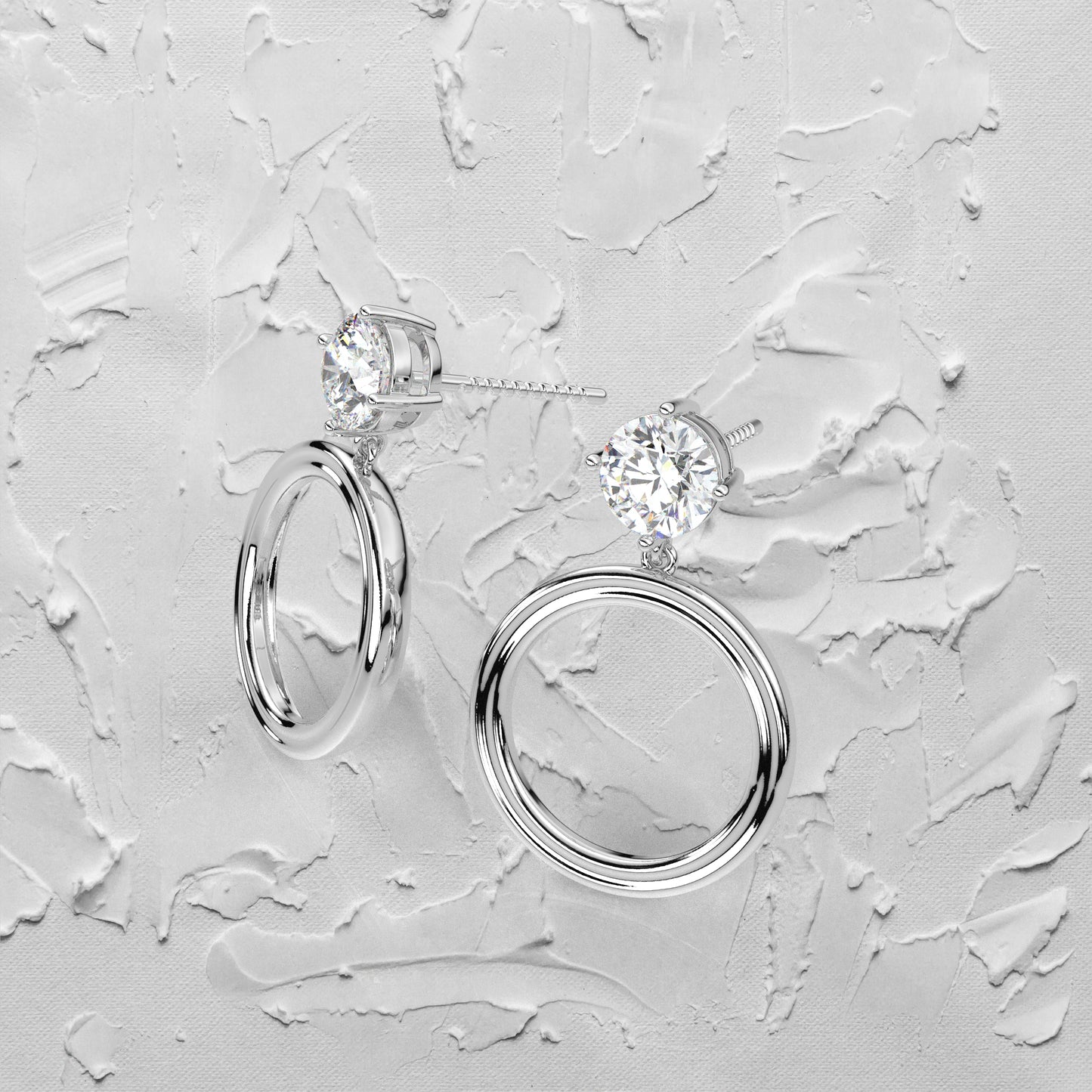 Mable Moissanite Diamond 925 Silver Earring
