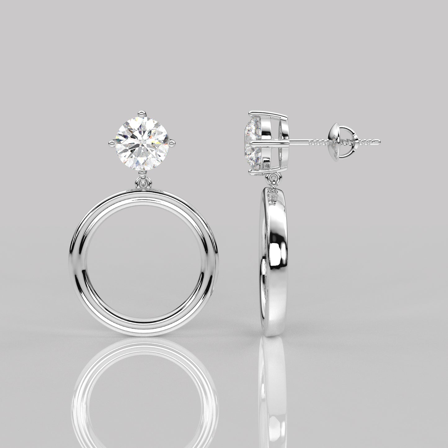 Mable Moissanite Diamond 925 Silver Earring