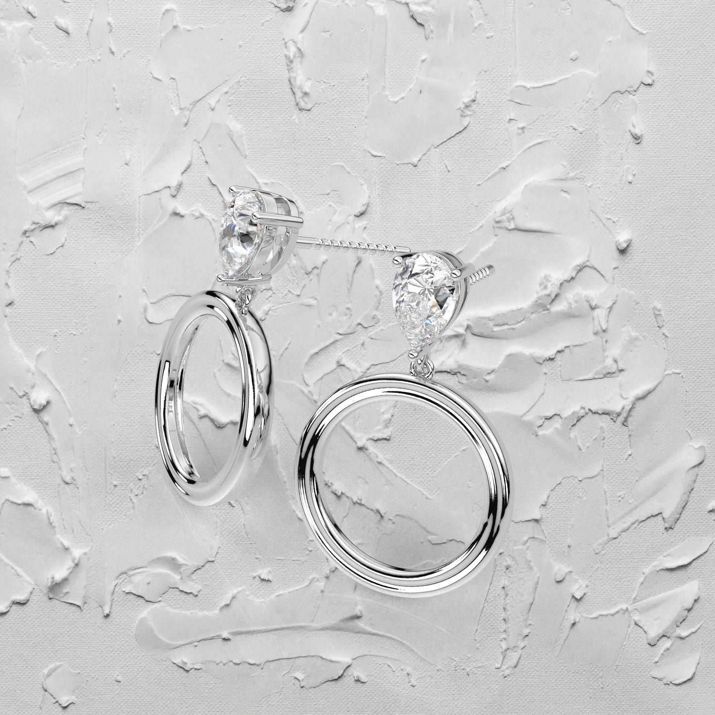 Frendy Moissanite Diamond 925 Silver Earring