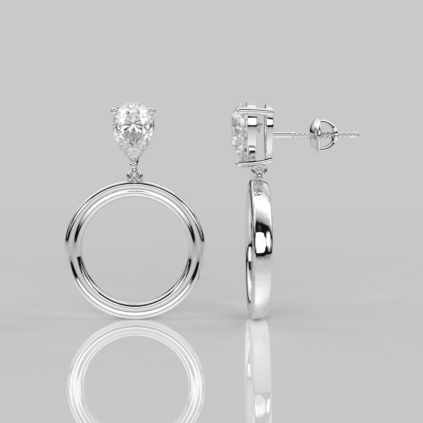 Frendy Moissanite Diamond 925 Silver Earring
