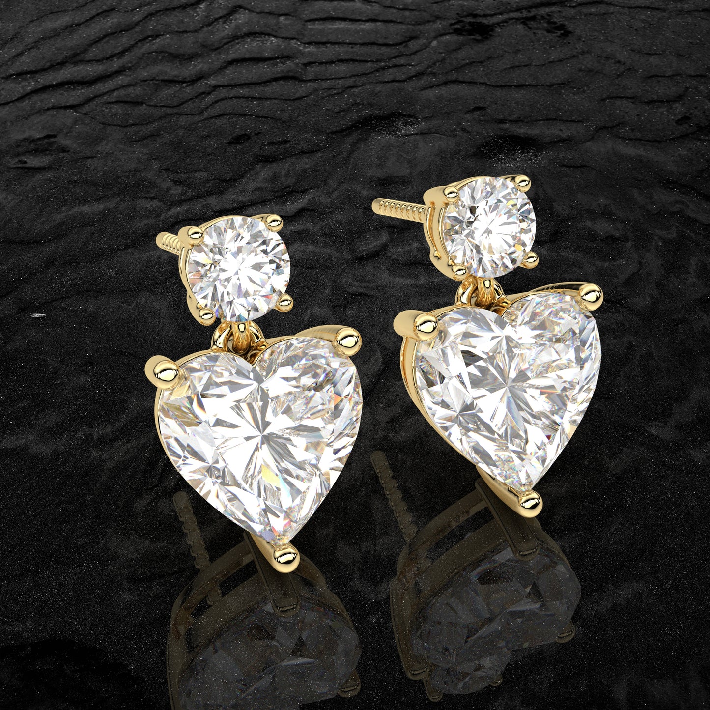 Ori Heart Moissanite Diamond 925 Silver Earring