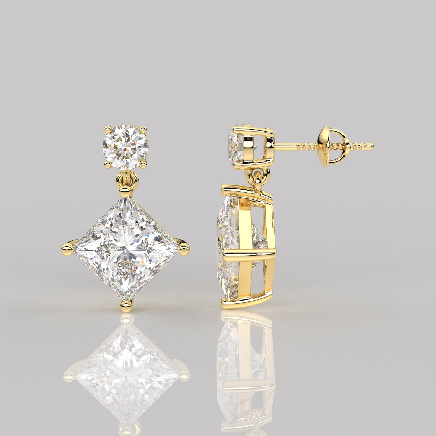 Empire Moissanite Diamond 925 Silver Earring