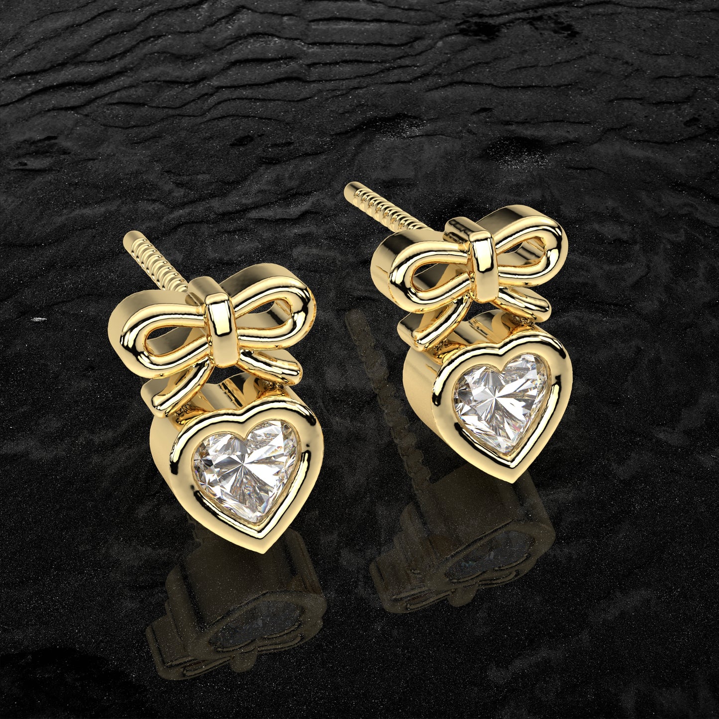 Heart Deer Moissanite Diamond 925 Silver Earring