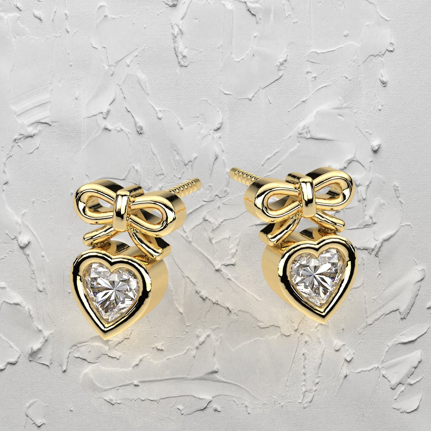 Heart Deer Moissanite Diamond 925 Silver Earring