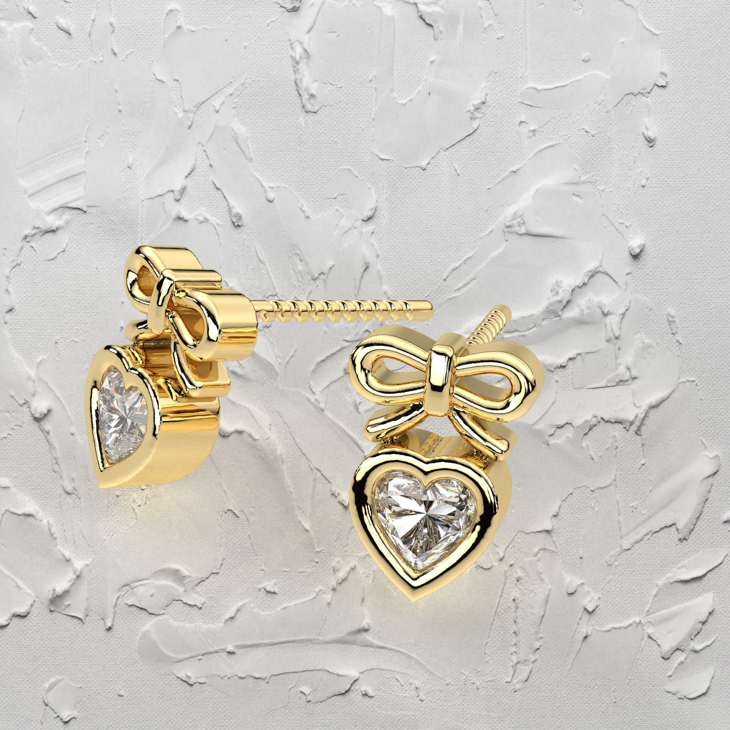 Heart Deer Moissanite Diamond 925 Silver Earring