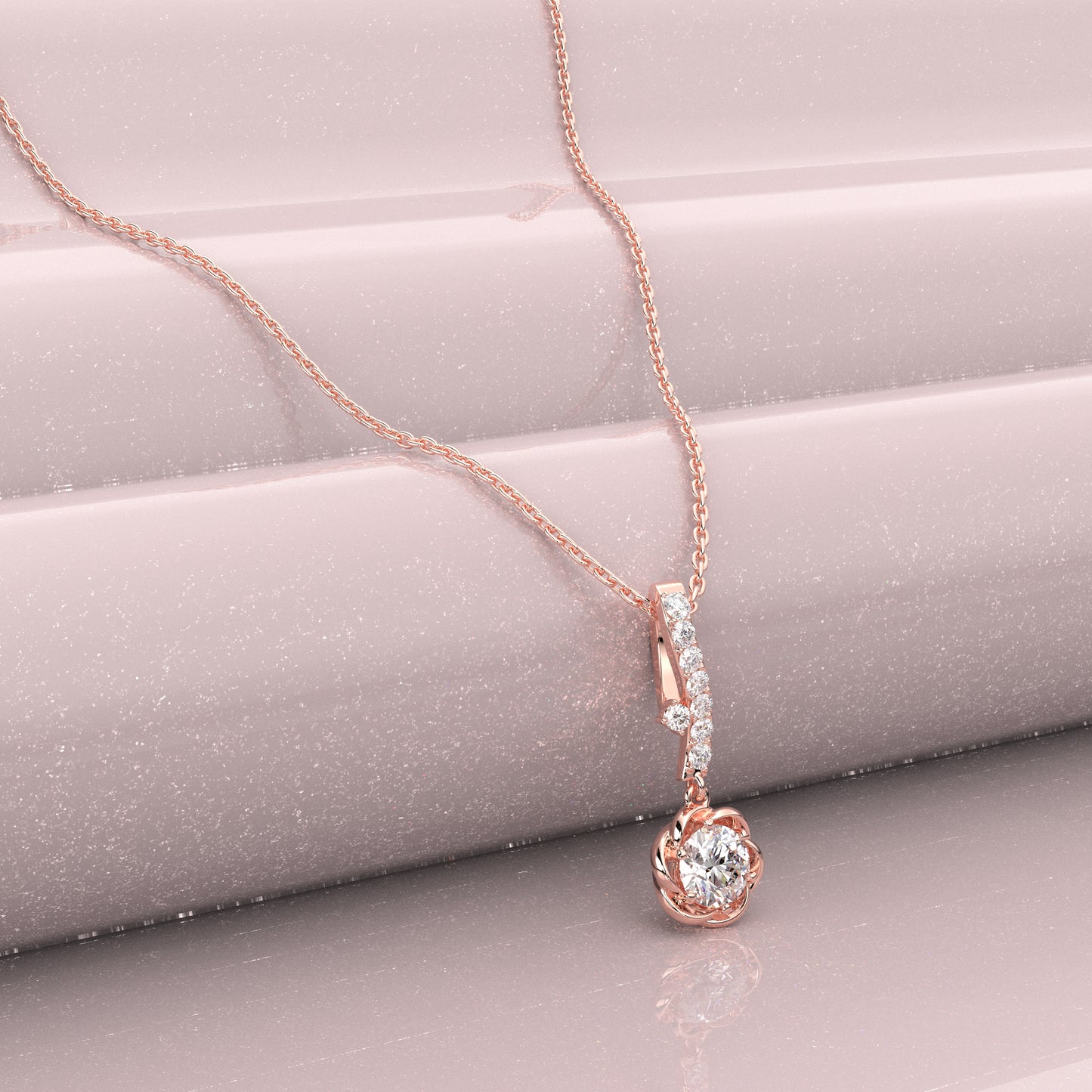 The Annalisa Moissanite Diamond 925 Silver Gold Necklace