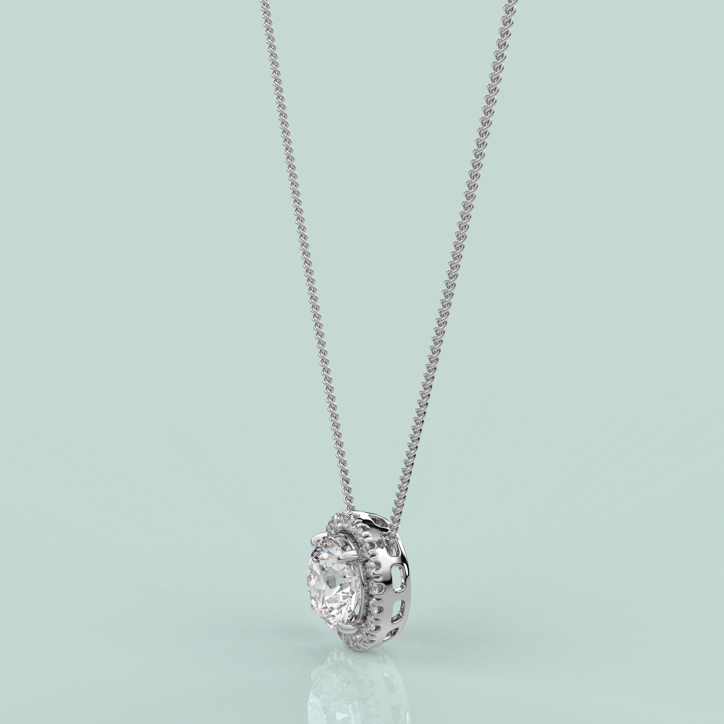 Nistra Moissanite Diamond 925 Silver Necklace