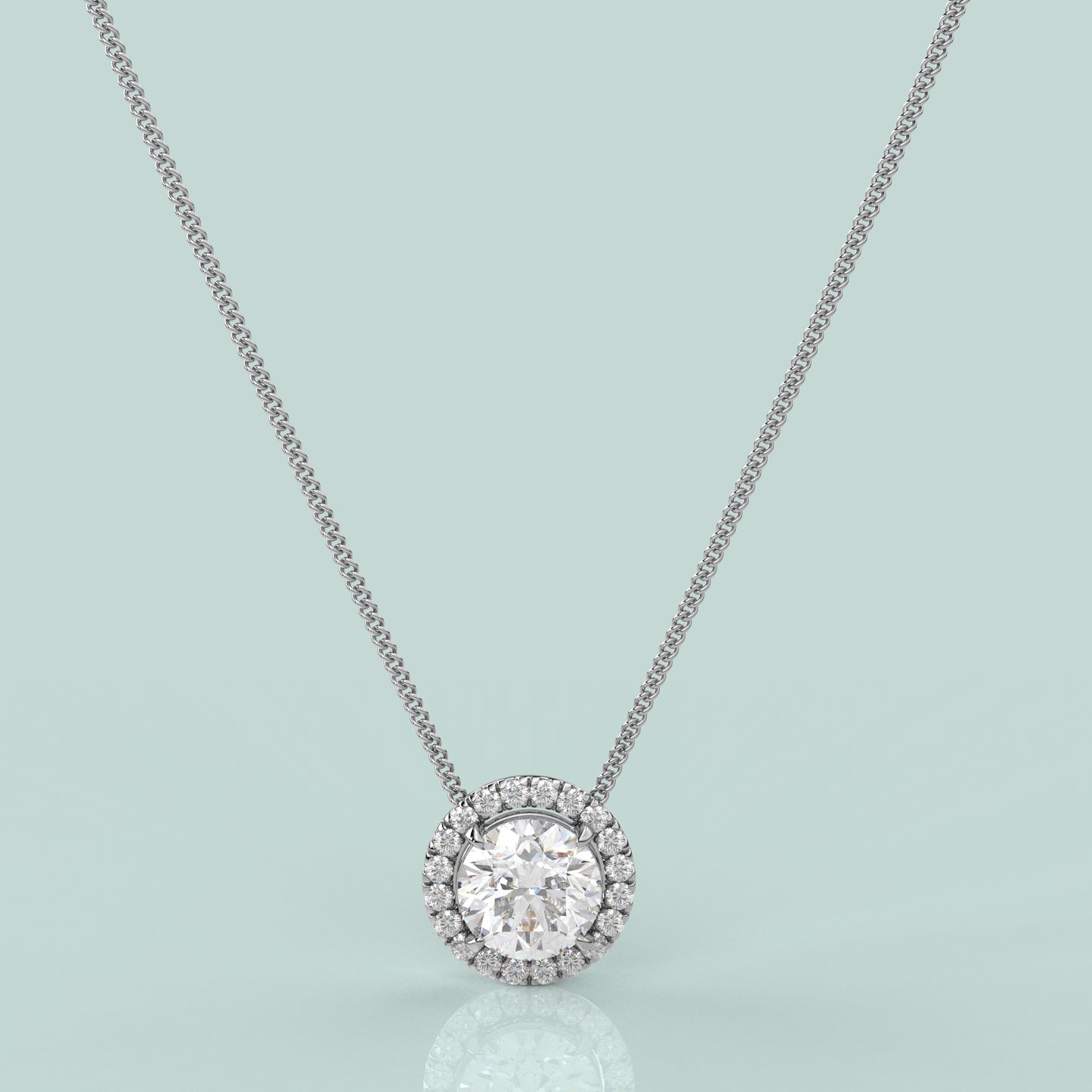 Nistra Moissanite Diamond 925 Silver Necklace