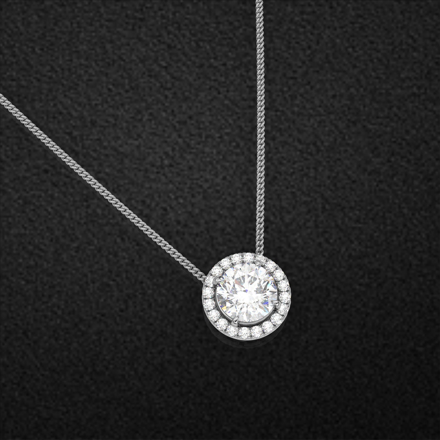 Nistra Moissanite Diamond 925 Silver Necklace