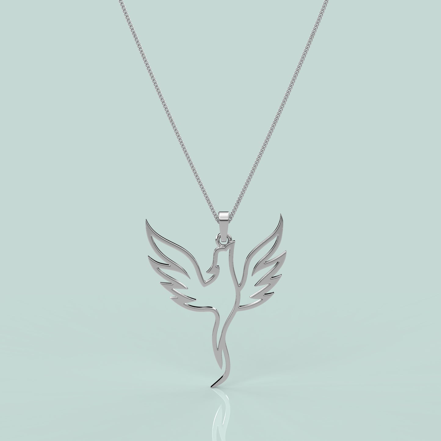 Eagle Moissanite Diamond 925 Silver Necklace
