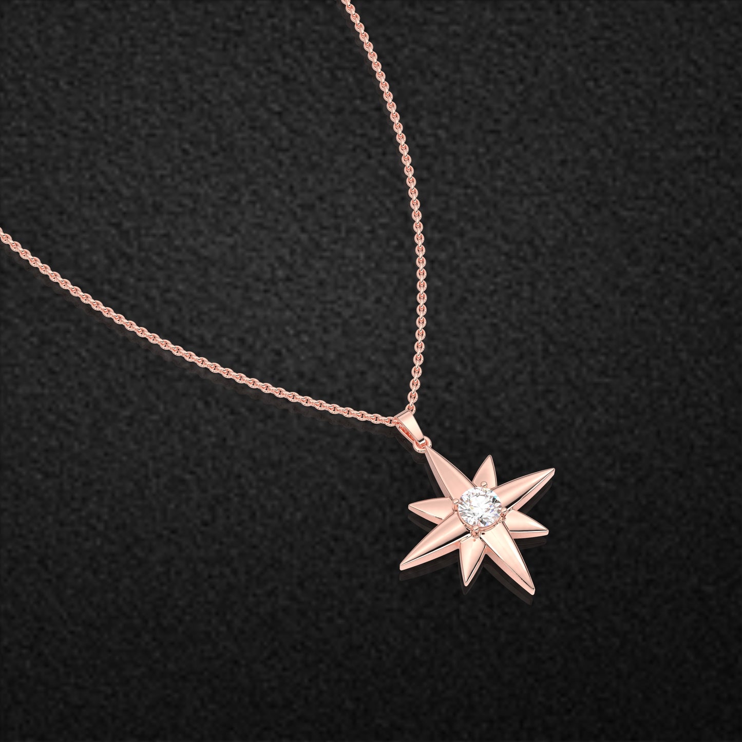 Star Moissanite Diamond 925 Silver Necklace