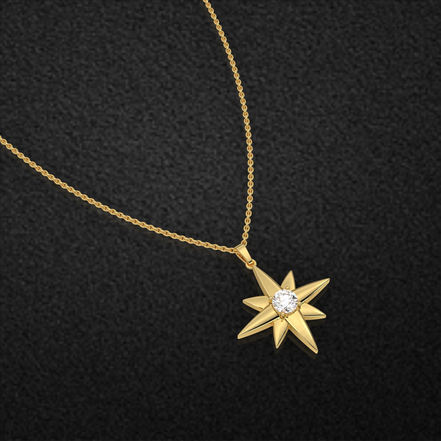 Star Moissanite Diamond 925 Silver Necklace