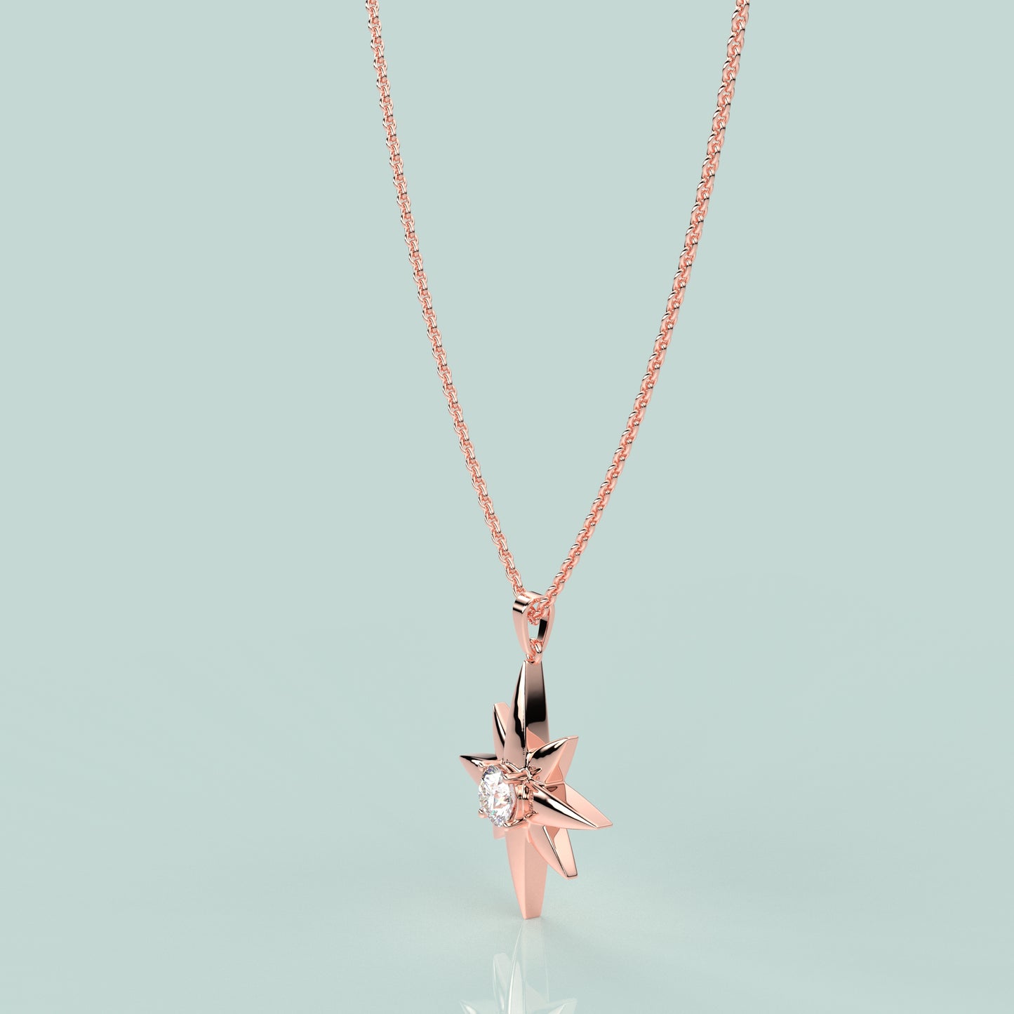Star Moissanite Diamond 925 Silver Necklace